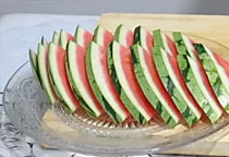 家庭自制简单的水果拼盘,只要西瓜橙子