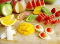 用梨子怎么做水果拼盘,一二三这么做