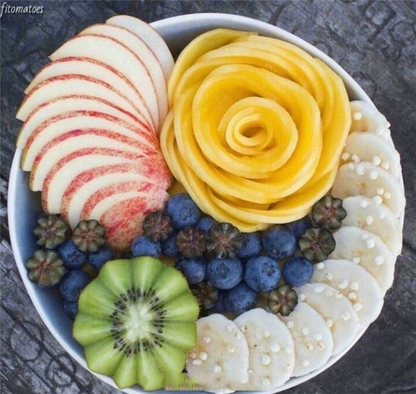 芒果创意水果拼盘图片,这样吃芒果又会爱上