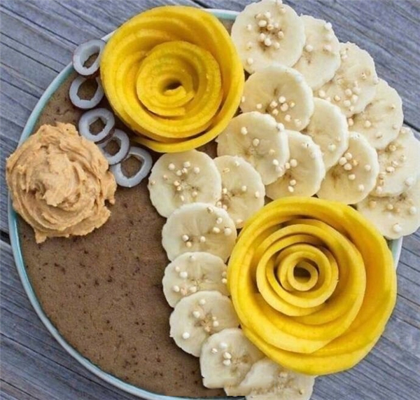 芒果创意水果拼盘图片,这样吃芒果又会爱上